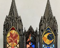 China - Team Monster Busters - Stained Glass Sun and Moon Cathedral China - Team Monster Busters - Stained Glass Sun and Moon Cathedral